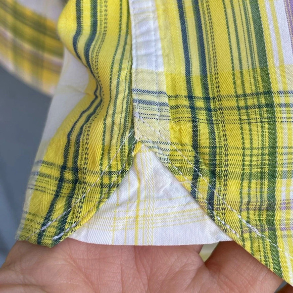 Ted Baker Yellow  plaid “parag” Buttondown, size Ted 3 (Medium) - Picture 8 of 12